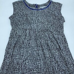 Motherhood Black & White Short Sleeve Blouse-‎ Medium